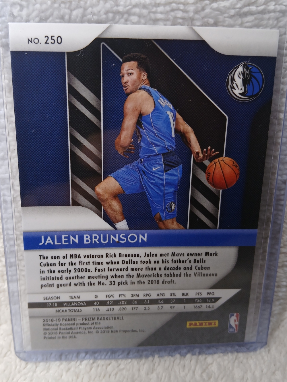 Panini Prizm Jalen Brunson Rookie Basketball card. - Picture 2 of 5
